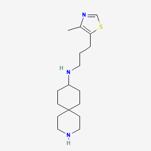 molecular formula C17H29N3S B5927001 N-[3-(4-methyl-1,3-thiazol-5-yl)propyl]-3-azaspiro[5.5]undecan-9-amine 