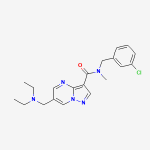 molecular formula C20H24ClN5O B5927090 N-(3-chlorobenzyl)-6-[(diethylamino)methyl]-N-methylpyrazolo[1,5-a]pyrimidine-3-carboxamide 