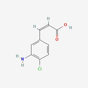 molecular formula C9H8ClNO2 B592723 3-(3-Amino-4-chlorophenyl)acrylic acid CAS No. 1262014-52-7