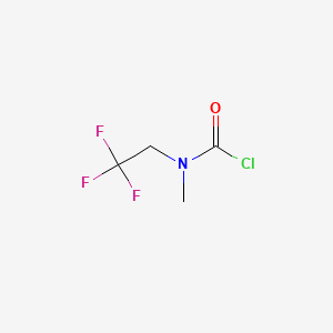 molecular formula C4H5ClF3NO B592725 N-methyl-N-(2,2,2-trifluoroethyl)carbamoyl chloride CAS No. 1505056-54-1