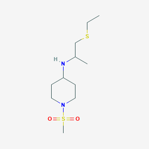 molecular formula C11H24N2O2S2 B5927445 N-[2-(ethylthio)-1-methylethyl]-1-(methylsulfonyl)piperidin-4-amine 