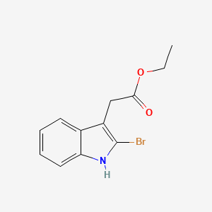 molecular formula C12H12BrNO2 B592746 Ethyl (2-bromo-1H-indol-3-yl)acetate CAS No. 1912-37-4