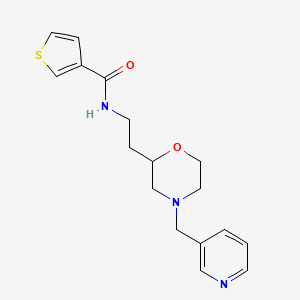 molecular formula C17H21N3O2S B5927484 N-{2-[4-(pyridin-3-ylmethyl)morpholin-2-yl]ethyl}thiophene-3-carboxamide 