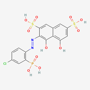 molecular formula C16H12ClN2O11PS2 B592750 Chlorophosphonazo I CAS No. 1938-82-5