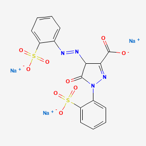 molecular formula C16H9N4Na3O9S2 B592757 trisodium;5-oxo-1-(2-sulfonatophenyl)-4-[(2-sulfonatophenyl)diazenyl]-4H-pyrazole-3-carboxylate CAS No. 1934-25-4