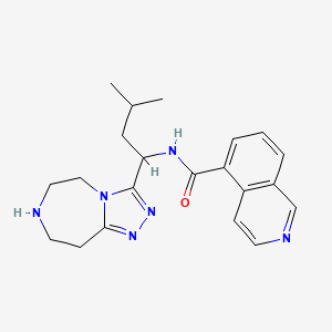 molecular formula C21H26N6O B5927619 N-[3-methyl-1-(6,7,8,9-tetrahydro-5H-[1,2,4]triazolo[4,3-d][1,4]diazepin-3-yl)butyl]isoquinoline-5-carboxamide 