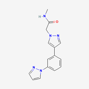 molecular formula C15H15N5O B5927638 N-methyl-2-{4-[3-(1H-pyrazol-1-yl)phenyl]-1H-pyrazol-1-yl}acetamide 