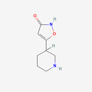 molecular formula C8H12N2O2 B592767 (R)-5-(Piperidin-3-yl)isoxazol-3(2H)-one CAS No. 132033-94-4