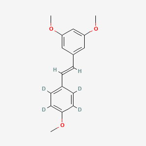molecular formula C17H18O3 B592768 trans-trismethoxy Resveratrol-d4 