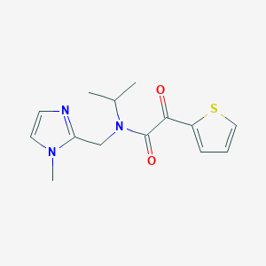 molecular formula C14H17N3O2S B5927742 N-isopropyl-N-[(1-methyl-1H-imidazol-2-yl)methyl]-2-oxo-2-(2-thienyl)acetamide 