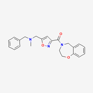 molecular formula C22H23N3O3 B5927784 N-benzyl-1-[3-(2,3-dihydro-1,4-benzoxazepin-4(5H)-ylcarbonyl)isoxazol-5-yl]-N-methylmethanamine 