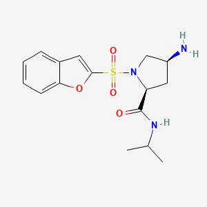 molecular formula C16H21N3O4S B5927872 (4S)-4-amino-1-(1-benzofuran-2-ylsulfonyl)-N-isopropyl-L-prolinamide 