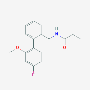 molecular formula C17H18FNO2 B5927883 N-[(4'-fluoro-2'-methoxybiphenyl-2-yl)methyl]propanamide 