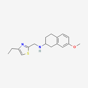 molecular formula C17H22N2OS B5927934 N-[(4-ethyl-1,3-thiazol-2-yl)methyl]-7-methoxy-1,2,3,4-tetrahydronaphthalen-2-amine 