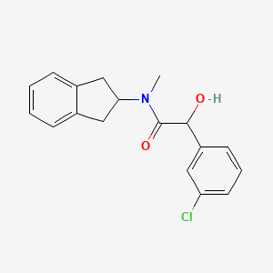 molecular formula C18H18ClNO2 B5928035 2-(3-chlorophenyl)-N-(2,3-dihydro-1H-inden-2-yl)-2-hydroxy-N-methylacetamide 