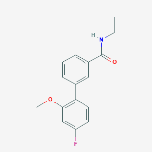 molecular formula C16H16FNO2 B5928132 N-ethyl-4'-fluoro-2'-methoxybiphenyl-3-carboxamide 