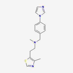 molecular formula C17H20N4S B5928225 N-[4-(1H-imidazol-1-yl)benzyl]-N-methyl-2-(4-methyl-1,3-thiazol-5-yl)ethanamine 