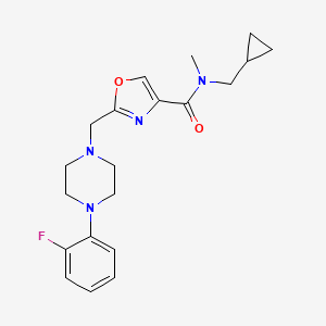 molecular formula C20H25FN4O2 B5928246 N-(cyclopropylmethyl)-2-{[4-(2-fluorophenyl)piperazin-1-yl]methyl}-N-methyl-1,3-oxazole-4-carboxamide 