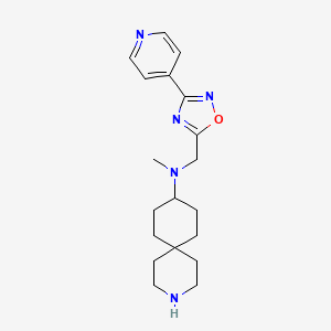molecular formula C19H27N5O B5928279 N-methyl-N-{[3-(4-pyridinyl)-1,2,4-oxadiazol-5-yl]methyl}-3-azaspiro[5.5]undecan-9-amine dihydrochloride 