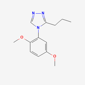 molecular formula C13H17N3O2 B5928411 4-(2,5-dimethoxyphenyl)-3-propyl-4H-1,2,4-triazole 