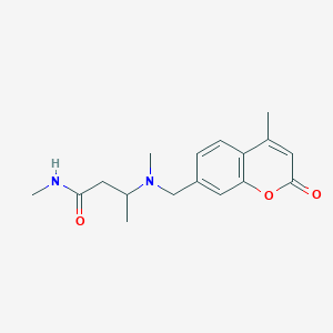 molecular formula C17H22N2O3 B5928424 N-methyl-3-{methyl[(4-methyl-2-oxo-2H-chromen-7-yl)methyl]amino}butanamide 