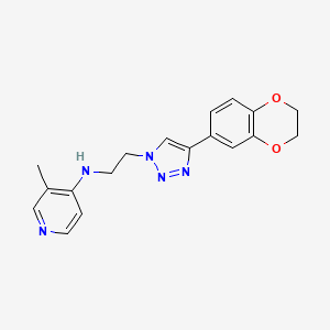 molecular formula C18H19N5O2 B5928441 N-{2-[4-(2,3-dihydro-1,4-benzodioxin-6-yl)-1H-1,2,3-triazol-1-yl]ethyl}-3-methylpyridin-4-amine 