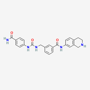 Benzamide, 3-[[[[[4-(aminocarbonyl)phenyl]amino]carbonyl]amino]methyl]-N-(1,2,3,4-tetrahydro-7-isoquinolinyl)-