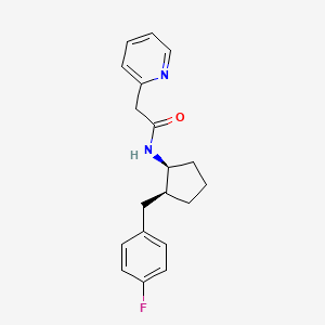 molecular formula C19H21FN2O B5928535 N-[(1S,2S)-2-[(4-fluorophenyl)methyl]cyclopentyl]-2-pyridin-2-ylacetamide 