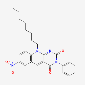 7-nitro-10-octyl-3-phenyl-pyrimido[4,5-b]quinoline-2,4(3H,10H)-dione