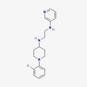 molecular formula C18H23FN4 B5928674 N-[1-(2-fluorophenyl)piperidin-4-yl]-N'-pyridin-3-ylethane-1,2-diamine 