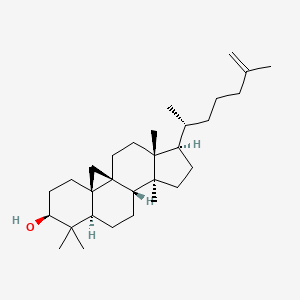 molecular formula C30H50O B592888 (1S,3R,6S,8R,11S,12S,15R,16R)-7,7,12,16-tetramethyl-15-[(2R)-6-methylhept-6-en-2-yl]pentacyclo[9.7.0.01,3.03,8.012,16]octadecan-6-ol CAS No. 1768-79-2