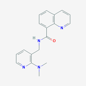 molecular formula C18H18N4O B5928894 N-{[2-(dimethylamino)pyridin-3-yl]methyl}quinoline-8-carboxamide 