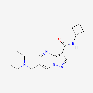 molecular formula C16H23N5O B5928899 N-cyclobutyl-6-[(diethylamino)methyl]pyrazolo[1,5-a]pyrimidine-3-carboxamide 