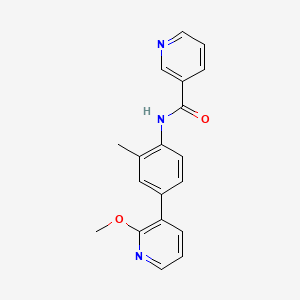 molecular formula C19H17N3O2 B5928972 N-[4-(2-methoxypyridin-3-yl)-2-methylphenyl]nicotinamide 