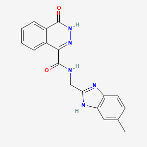 molecular formula C18H15N5O2 B5928983 N-[(5-methyl-1H-benzimidazol-2-yl)methyl]-4-oxo-3,4-dihydrophthalazine-1-carboxamide 