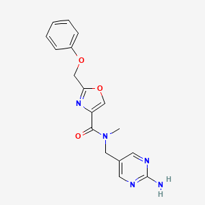 molecular formula C17H17N5O3 B5929024 N-[(2-aminopyrimidin-5-yl)methyl]-N-methyl-2-(phenoxymethyl)-1,3-oxazole-4-carboxamide 