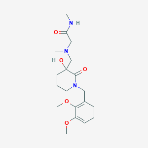 molecular formula C19H29N3O5 B5929055 N~2~-{[1-(2,3-dimethoxybenzyl)-3-hydroxy-2-oxopiperidin-3-yl]methyl}-N~1~,N~2~-dimethylglycinamide 