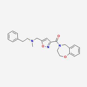 molecular formula C23H25N3O3 B5929061 N-{[3-(2,3-dihydro-1,4-benzoxazepin-4(5H)-ylcarbonyl)isoxazol-5-yl]methyl}-N-methyl-2-phenylethanamine 