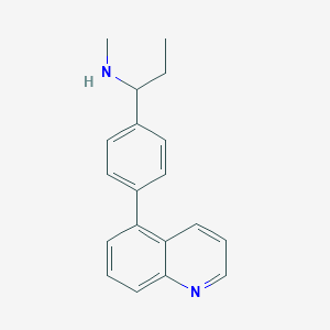 molecular formula C19H20N2 B5929081 N-methyl-1-(4-quinolin-5-ylphenyl)propan-1-amine 
