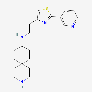 molecular formula C20H28N4S B5929120 N-{2-[2-(3-pyridinyl)-1,3-thiazol-4-yl]ethyl}-3-azaspiro[5.5]undecan-9-amine dihydrochloride 