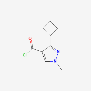 3-Cyclobutyl-1-methyl-1h-pyrazole-4-carbonyl chloride