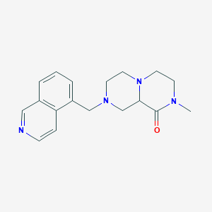 molecular formula C18H22N4O B5929228 8-(isoquinolin-5-ylmethyl)-2-methylhexahydro-2H-pyrazino[1,2-a]pyrazin-1(6H)-one 