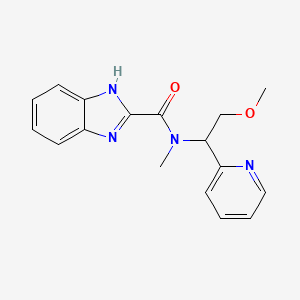 molecular formula C17H18N4O2 B5929270 N-(2-methoxy-1-pyridin-2-ylethyl)-N-methyl-1H-benzimidazole-2-carboxamide 