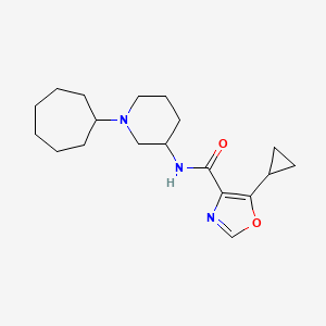 molecular formula C19H29N3O2 B5929272 N-(1-cycloheptyl-3-piperidinyl)-5-cyclopropyl-1,3-oxazole-4-carboxamide 