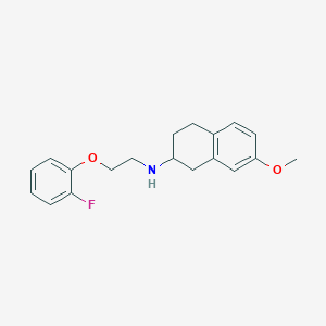 molecular formula C19H22FNO2 B5929335 N-[2-(2-fluorophenoxy)ethyl]-7-methoxy-1,2,3,4-tetrahydronaphthalen-2-amine 