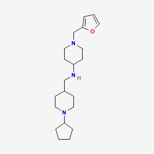 molecular formula C21H35N3O B5929356 N-[(1-cyclopentylpiperidin-4-yl)methyl]-1-(2-furylmethyl)piperidin-4-amine 