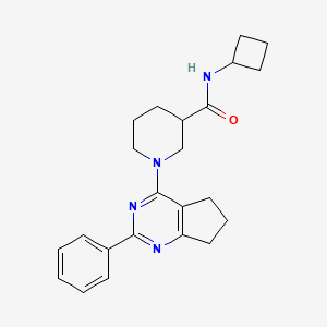 molecular formula C23H28N4O B5929394 N-cyclobutyl-1-(2-phenyl-6,7-dihydro-5H-cyclopenta[d]pyrimidin-4-yl)piperidine-3-carboxamide 