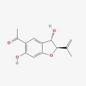 molecular formula C13H14O4 B592947 trans-2,3-Dihydro-3-hydroxyeuparin 