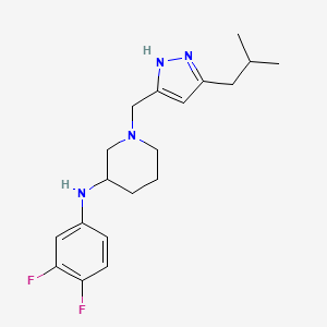 molecular formula C19H26F2N4 B5929577 N-(3,4-difluorophenyl)-1-[(5-isobutyl-1H-pyrazol-3-yl)methyl]-3-piperidinamine 