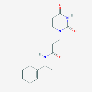 molecular formula C15H21N3O3 B5929588 N-(1-cyclohex-1-en-1-ylethyl)-3-(2,4-dioxo-3,4-dihydropyrimidin-1(2H)-yl)propanamide 